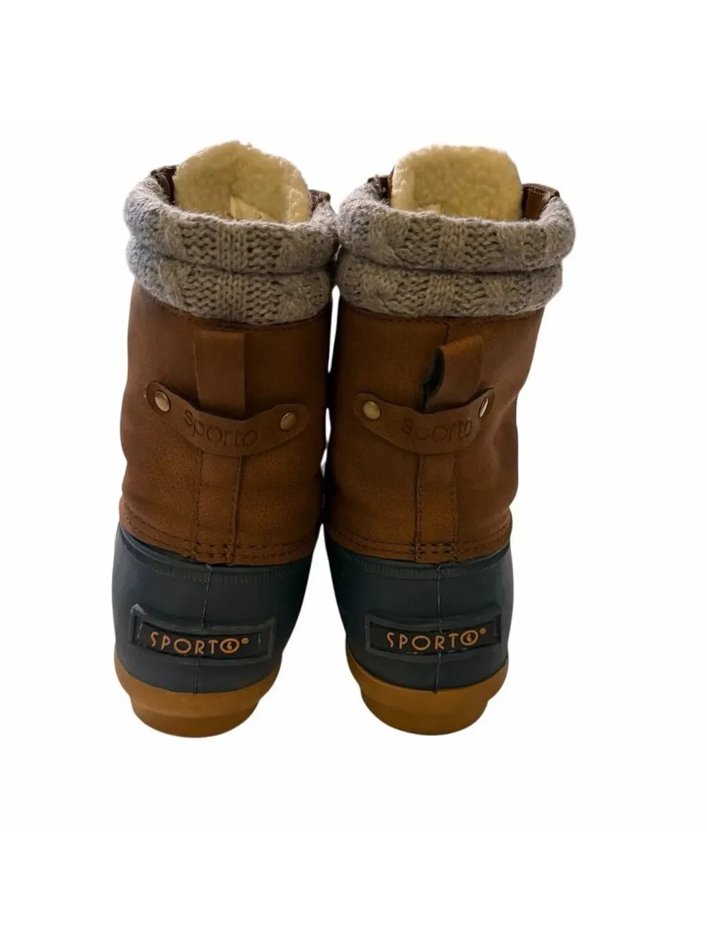 Sporto Women's Waterproof Duck Boots Size 11 Insulated Faux Fur Lining